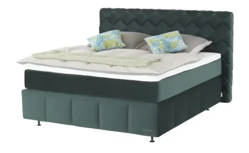 Jette Home Boxspringbett Braid  | Grün, 160 cm