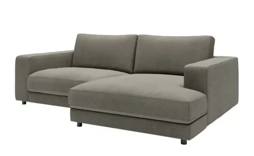 Jette Home Ecksofa in Feincord Sila | Cordstoff fein, Grau