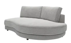 Jette Home Element Abschluss rund rechts in Cord Sila | Grau, Cordstoff