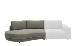Jette Home Element Abschluss rund links in Feincord Sila | Grau, Cordstoff fein