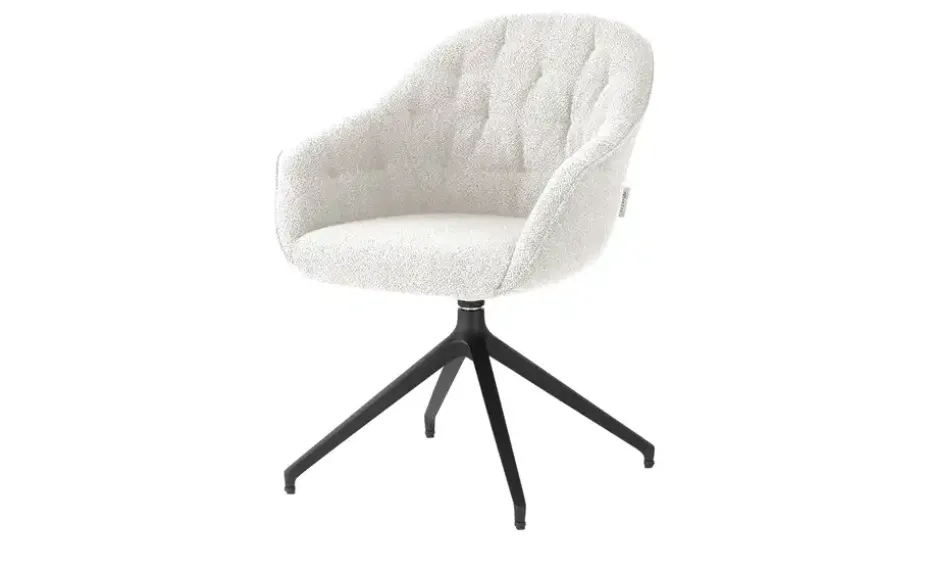 Jette Home Polsterstuhl Abby | Weiß, Chenille | Höffner