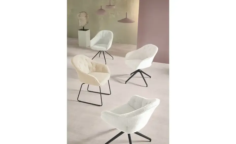 Jette Home Polsterstuhl Abby | Weiß, Chenille | Höffner