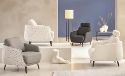 Jette Home Sessel aus Bouclé Jette About | Schwarz