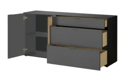 Jette Home Sideboard Como | Graphit, Eiche, Links