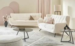 Jette Home Sofa aus Mikrofaser Mellow | Weiß, 2,5