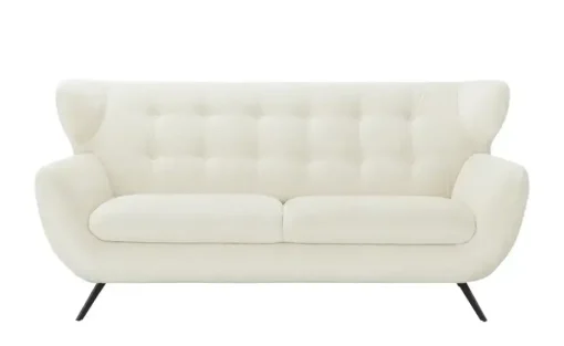 Jette Home Sofa aus Mikrofaser Mellow | Weiß, 2,5