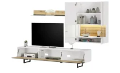 Jette Home Wohnkombination Como | Eiche, Weiß, Rechts