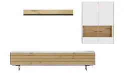Jette Home Wohnkombination Como | Eiche, Weiß, Rechts