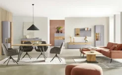 Jette Home Wohnkombination Como | Hellgrau, Eiche, Rechts