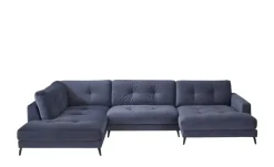 Jette Home Wohnlandschaft aus Samt Jette Return  | links, Dunkelblau