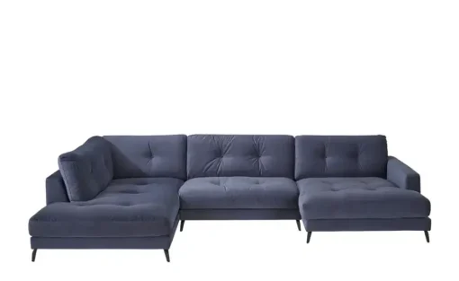 Jette Home Wohnlandschaft aus Samt Jette Return  | links, Dunkelblau
