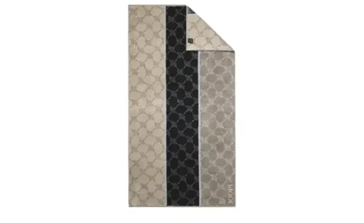 JOOP! Duschtuch JOOP 1657 Cornflowers Stripes | Graphit, Sand, Grau