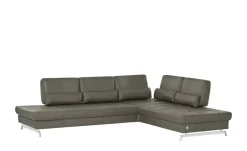 JOOP! Ecksofa Leder Loft 8108 | Steingrau, rechts
