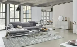 JOOP! Ecksofa Velours Studio 8153 | Steingrau, links
