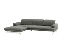JOOP! Ecksofa Velours Studio 8153 | Steingrau, links