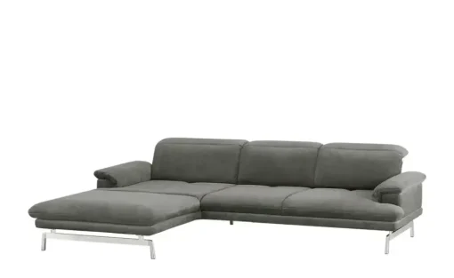 JOOP! Ecksofa Velours Studio 8153 | Steingrau, links