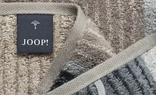 JOOP! Handtuch JOOP 1658 Streifen | Graphit, Sand, Grau