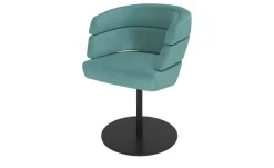 JOOP! Polster-Drehsessel Curves | Petrol, Teller
