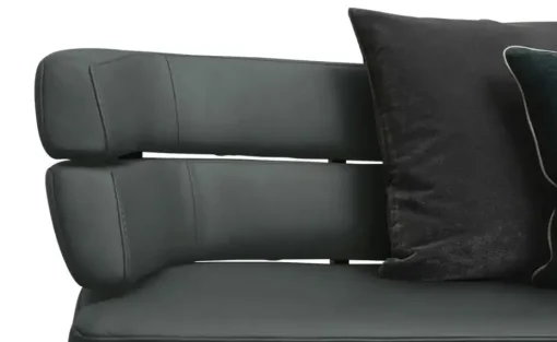 JOOP! Sitzbank  Leder Curves | Dunkelgrau | Höffner