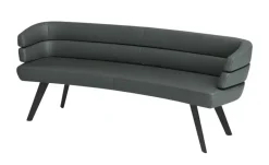 JOOP! Sitzbank  Leder Curves | Dunkelgrau | Höffner