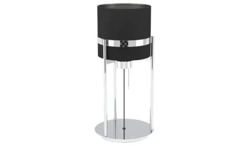 JOOP! Tischleuchte 1-flammig Textil Round Lights Chrome