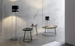 JOOP! Tischleuchte 1-flammig Textil Round Lights Chrome