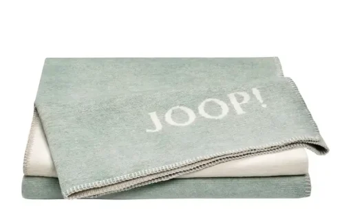 JOOP! Wohndecke JOOP! Melange-Doubleface | Jadegrün, Creme