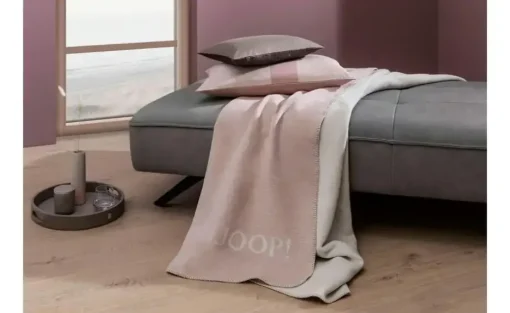 JOOP! Wohndecke Melange Doubleface | Beige, Rosa