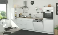 Küchenzeile ohne Elektrogeräte Kassel | Weiß, Ausführung links