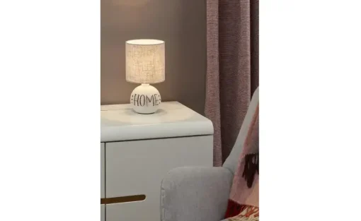 Keramik-Tischleuchte, 1-flammig, grau ´Home` | Home