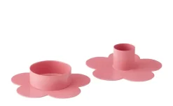 Kerzenhalter Blume, 2er Se | Pink | Möbel Höffner