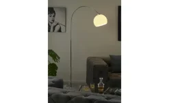 KHG Bogenleuchte, 1-flammig, chrom / weiß | Höffner