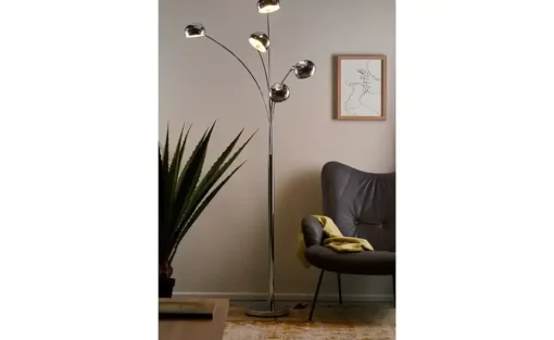 KHG Bogenleuchte, 5-flammig, chrom | Möbel Höffner