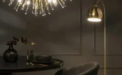 KHG Bogenleuchte, 1-flammig, messing-matt | Goldfarben