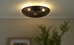 KHG Deckenleuchte, 3-flammig, Metallschale schwarz