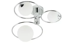 KHG Deckenleuchte, 3-flammig, chrom mit Glaskugeln | verchromt