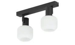 KHG Deckenstrahler, 2-flammig, schwarz/goldfarben | 2