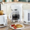 KHG Kaffeeautomat KA-129 WE2 | Weiß, edelstahlfarben