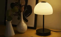 KHG LED- Tischleuchte, 1-flammig,schwarz mit Touchdimmer | matt, Schwarz