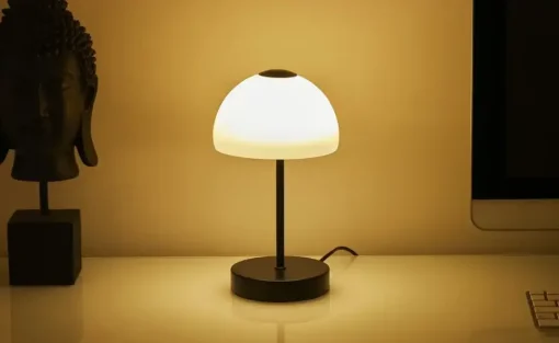 KHG LED- Tischleuchte, 1-flammig,schwarz mit Touchdimmer | matt, Schwarz