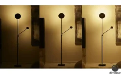 KHG LED-Deckenfluter, 2-flammig, schwarz | Schwarz, matt