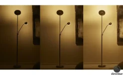 KHG LED-Deckenfluter, 2-flammig, Nickel-matt | edelstahlfarben, matt