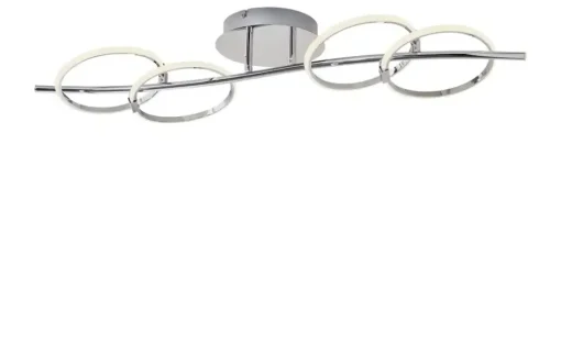 KHG LED-Deckenleuchte, chrom `4 Ringe´ | Möbel Höffner
