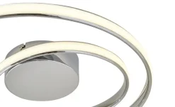 KHG LED-Deckenleuchte, Chrom, gedreht | Möbel Höffner