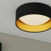 KHG LED-Deckenleuchte, 1-flammig, schwarz/goldfarben