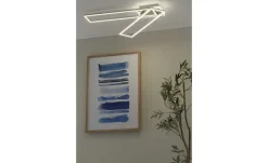 KHG LED-Deckenleuchte, 3-flammig, chrom/ alu mit Fernbedienung