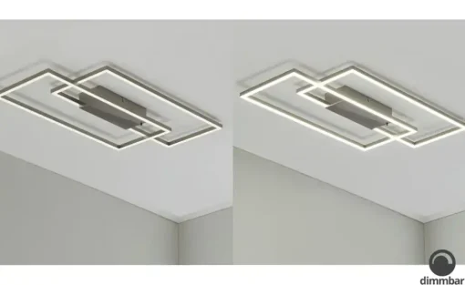 KHG LED-Deckenleuchte, 2-flammig, alufarben | Höffner
