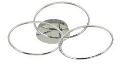 KHG LED-Deckenleuchte, 3-flammig, chrom `Ringe´