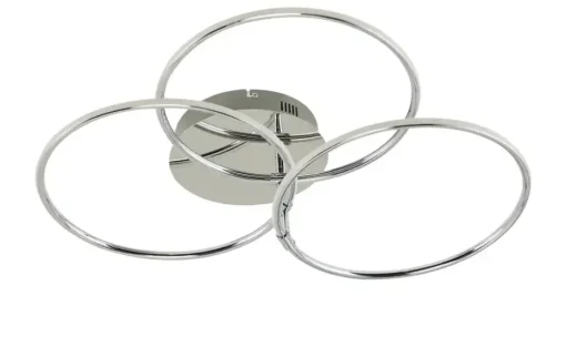 KHG LED-Deckenleuchte, 3-flammig, chrom `Ringe´