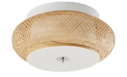 KHG LED-Deckenleuchte, Rattan / weiß | Möbel Höffner